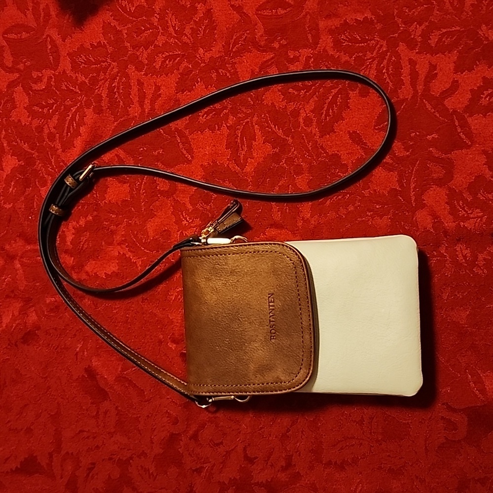 Like New Bostanten Crossbody Purse Brown And White Travel Bag
